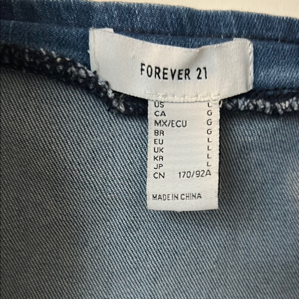 Cute Forever 21 Blue Denim Mini Dress - Picture 8 of 8